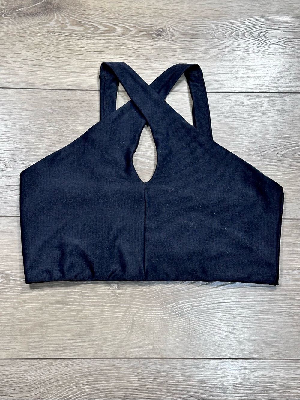 All In Motion Cross Front Ribbed Halter Strap Sports Bra - Picture 5 of 11